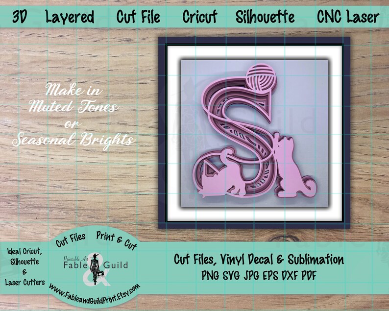 Download 3D Letter Multilayer SVG Cricut SVG Cut File Layered ...