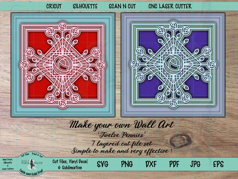 Download 3D Mandala SVG Cricut Layered Cut File 3D Flower Wall Art ...