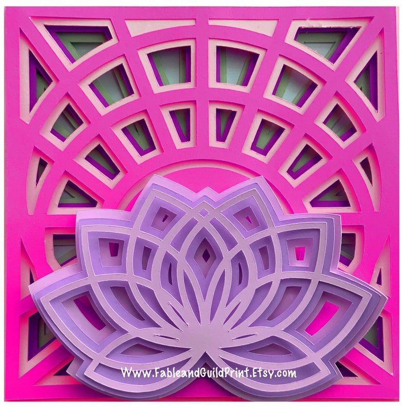Download 3D Flower Mandala Cricut SVG Cut File Lotus Flower Cricut | Etsy