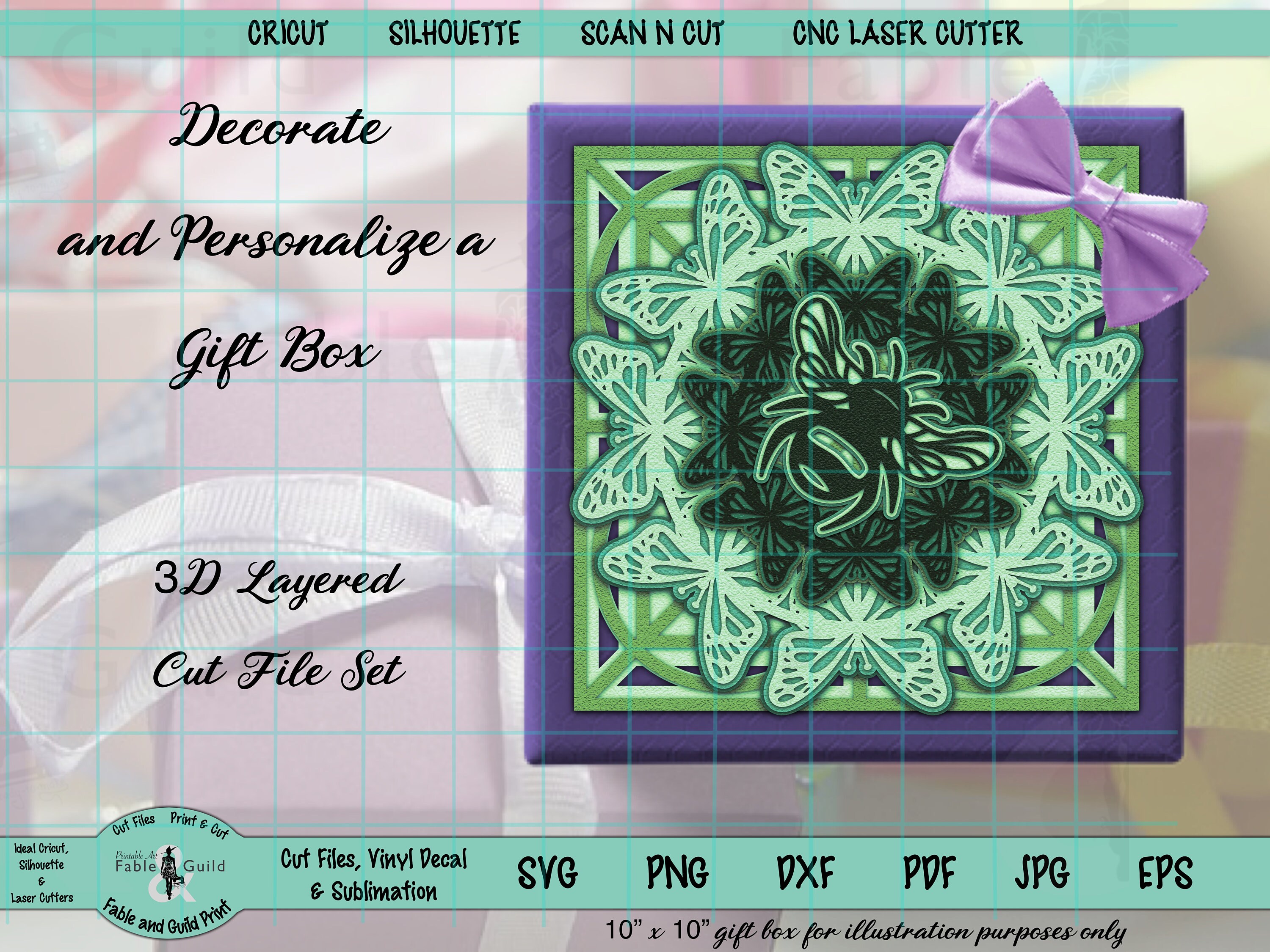 Download 3D layered SVG Files for Cricut Mandala Butterfly Bee Cut | Etsy