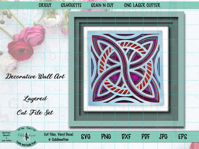 Download 3D Mandala SVG Layered Celtic Trinity Knot Cut Files for | Etsy