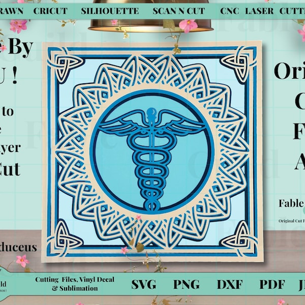 Medical Caduceus SVG Symbol, 3d Multi Layered Cricut Cut File, Healthcare Shadow Box svg, Doctor Gift svg, Silhouette Thank You Nurse svg Medical Caduceus SVG Symbol, 3d Multi Layered Cricut Cut File, Healthcare Shadow Box svg, Doctor Gift svg, Silhouette Thank You Nurse svg