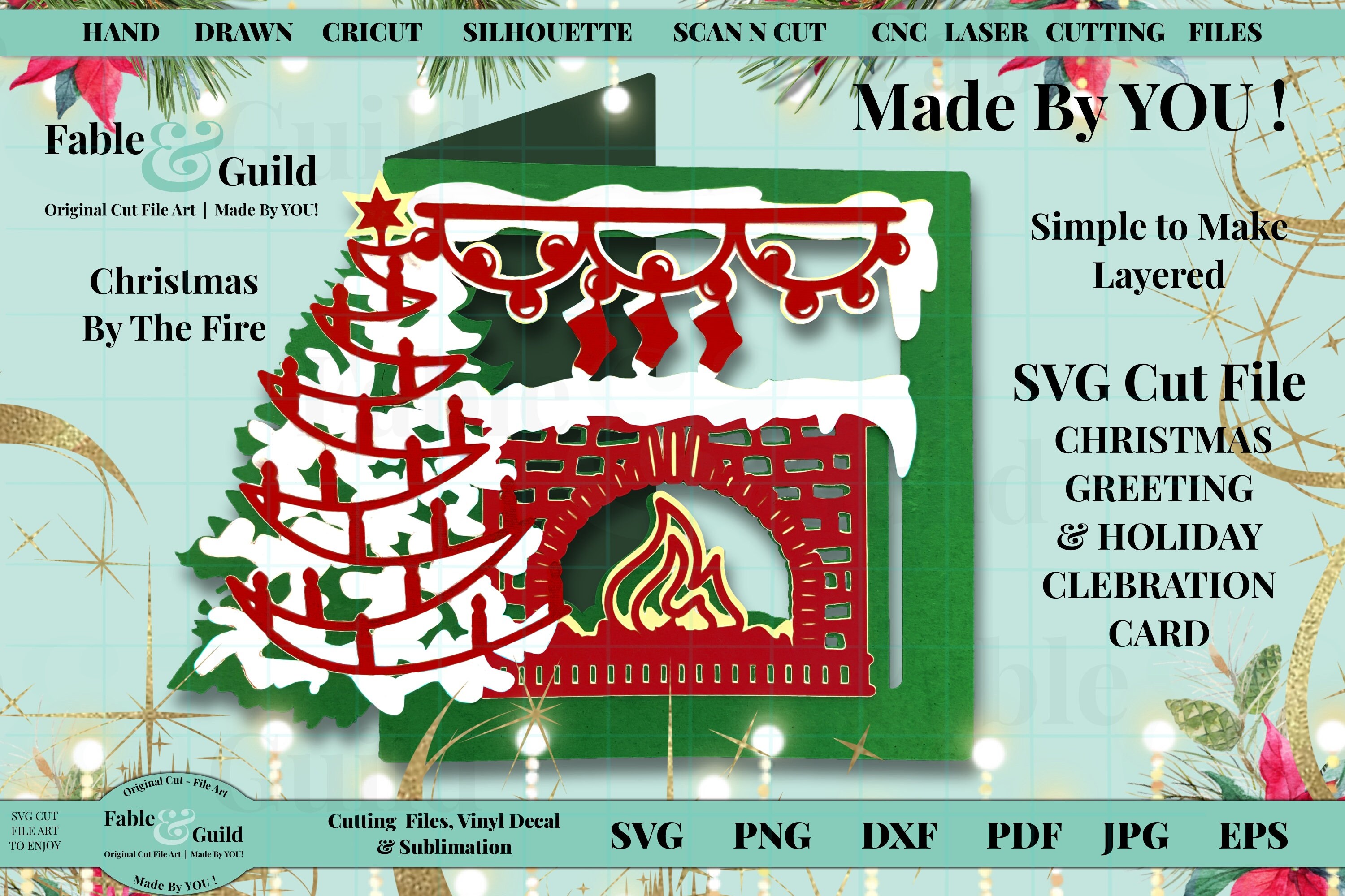 Download Christmas Card Design Svg Make 3d Multi Layered Svg Festive Etsy