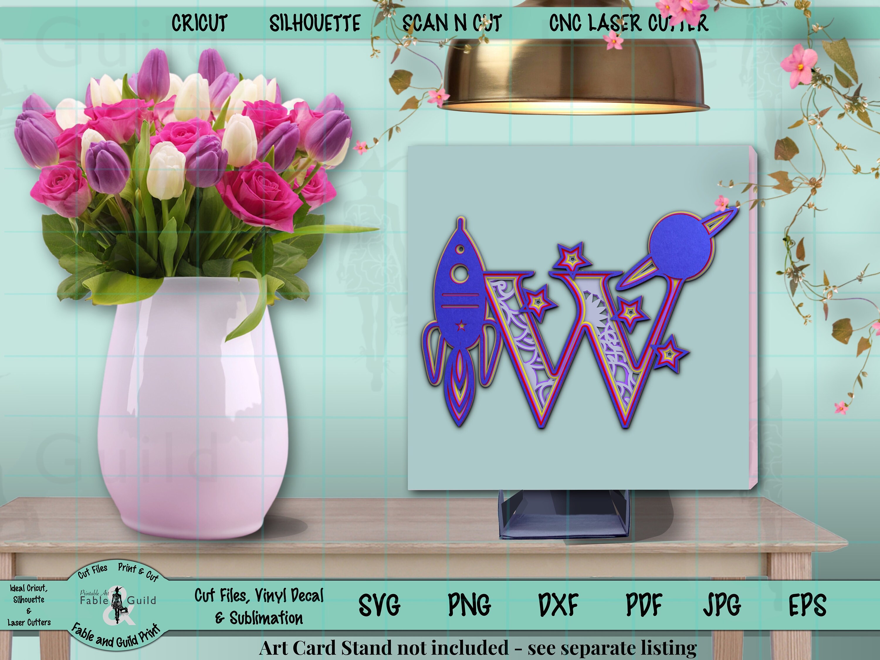 Download 3D layered Spaceship Rocket Letter SVG Cricut SVG Cut File ...