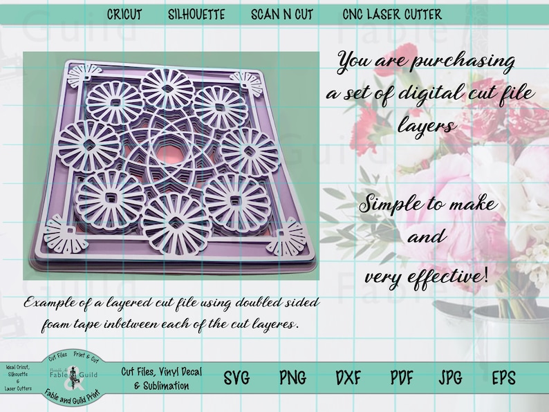 Free Free 128 Layered Vinyl Cricut Flower Svg SVG PNG EPS DXF File