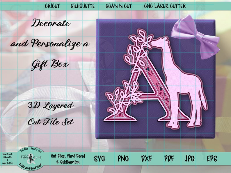 Download 3D Layer Mandala SVG Letter Cricut Cut File Giraffe | Etsy