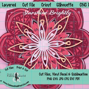 Download 3d Layered Mandala Cricut Svg Cut File Cricut Flamingo Etsy