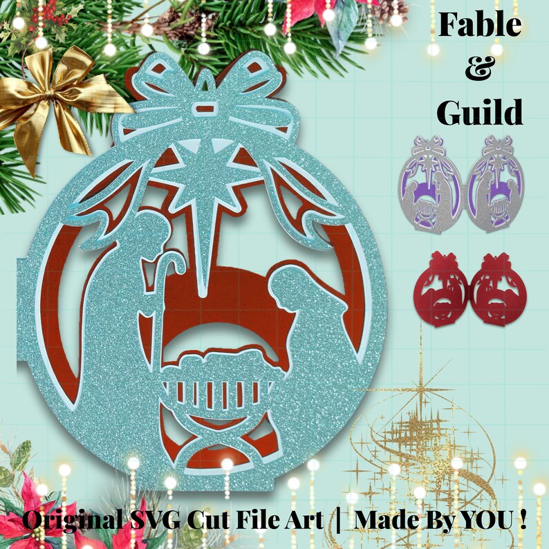 Download 3D Multi layer SVG Christmas Decoration Card SVG Festive ...