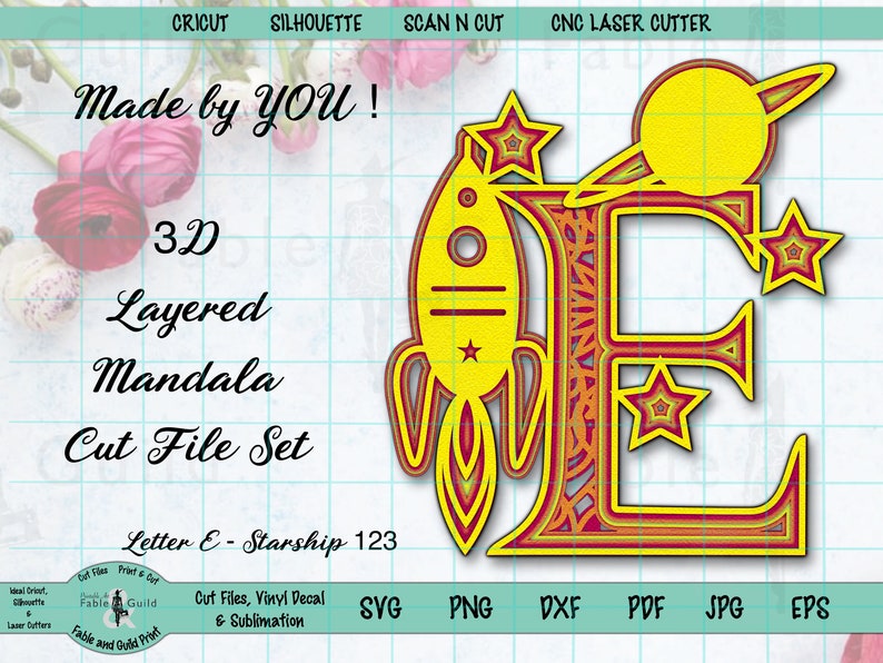 Free Free 3D Mandala Letters Cricut 498 SVG PNG EPS DXF File