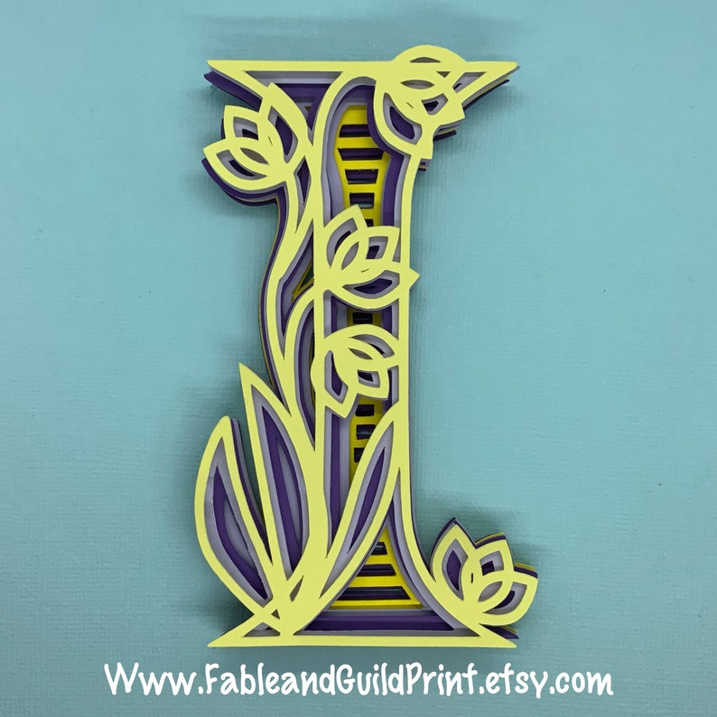 Download 3D Letter SVG Cricut SVG Cut File Cricut Flower Lettering ...