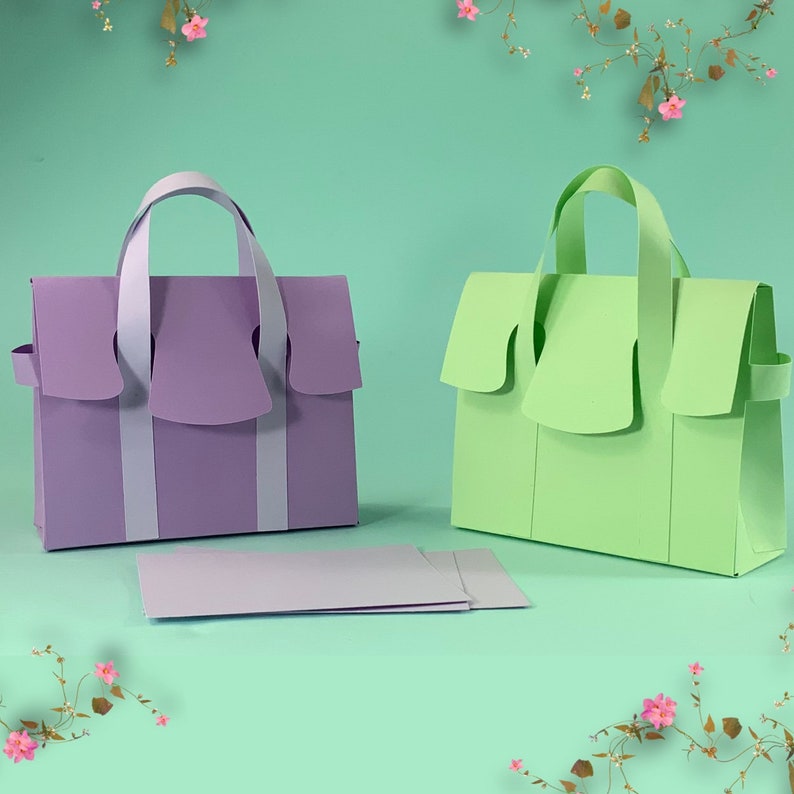 Purse Favor Box SVG Cut File Project for Cricut Cardstock Etsy