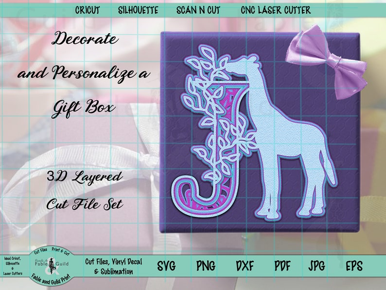 Download 3D Layered Animal SVG Giraffe Cricut Multilayer Monogram ...