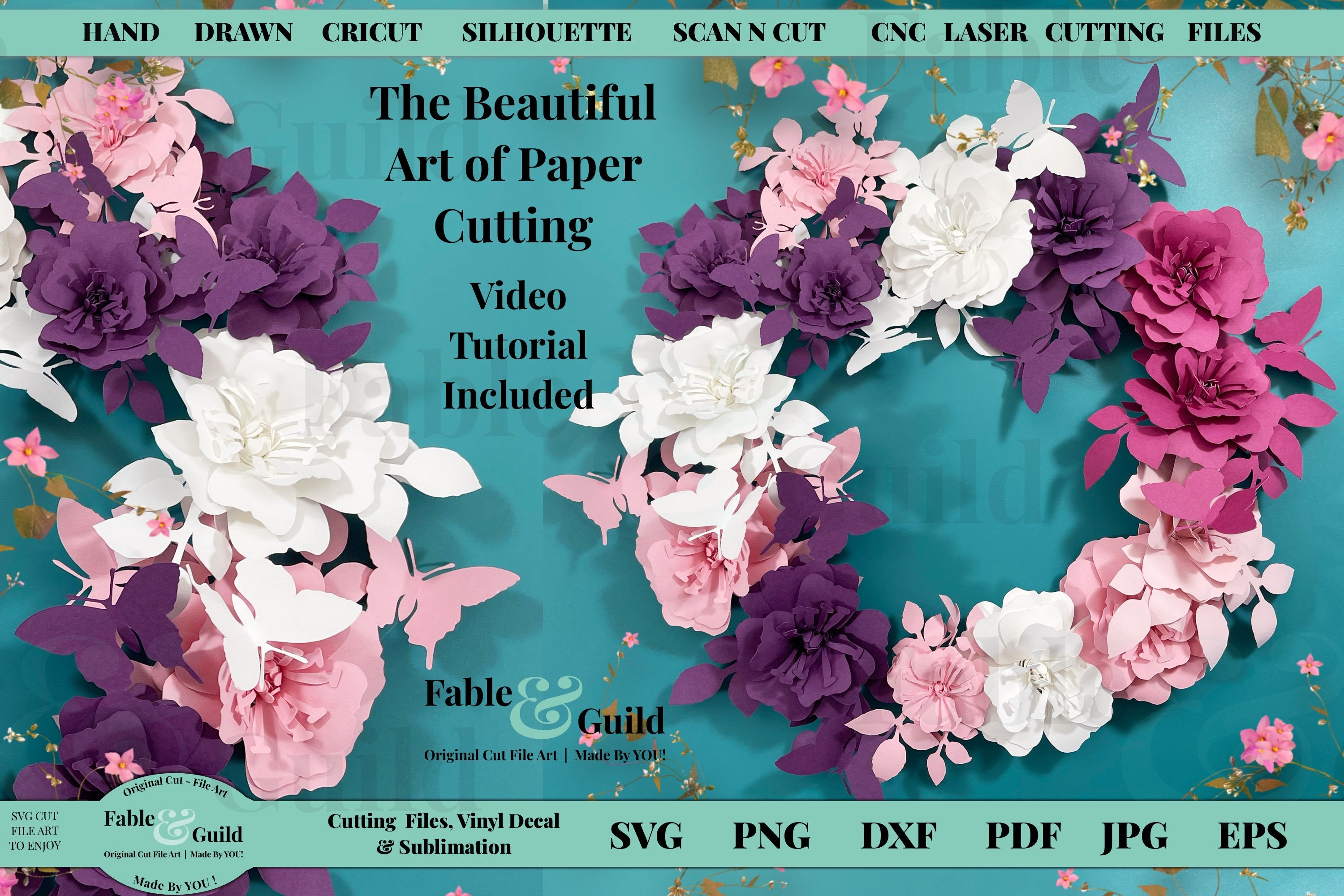 Paper Flower SVG Rolled Flower SVG 3D Flower Svg Cricut Etsy