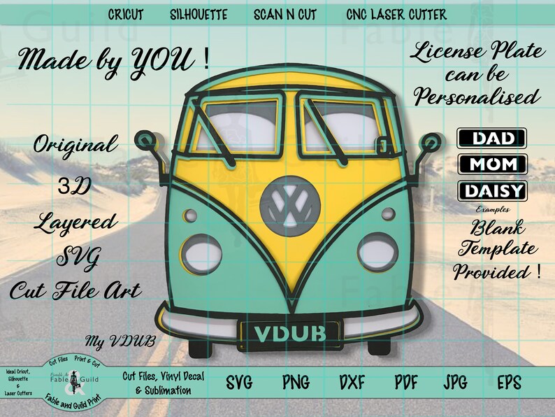 Download 3D Multilayer campervan svg Multi Layered Cut Files Cricut ...