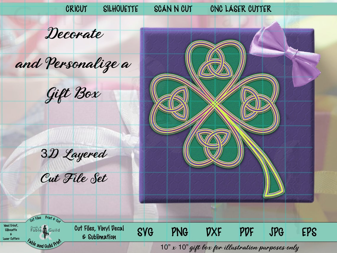 Download 3d Layered Shamrock SVG Cricut Cut File Celtic Trinity ...