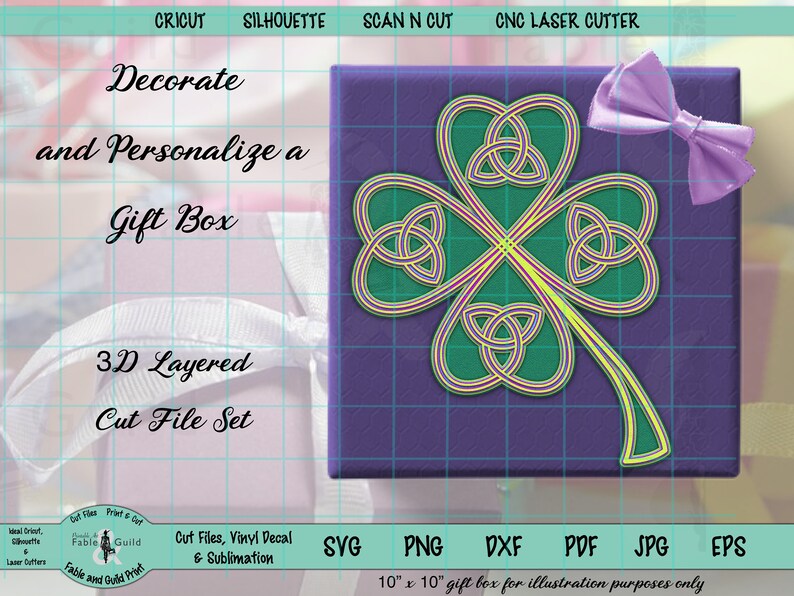 Download 3d Layered Shamrock SVG Cricut Cut File Celtic Trinity ...