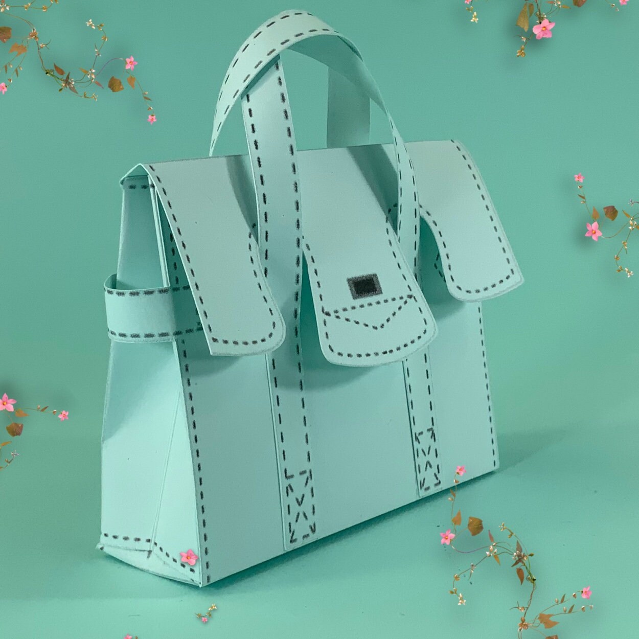 Purse Gift Box SVG 3d Purse Template Favor Box Svg Party Etsy