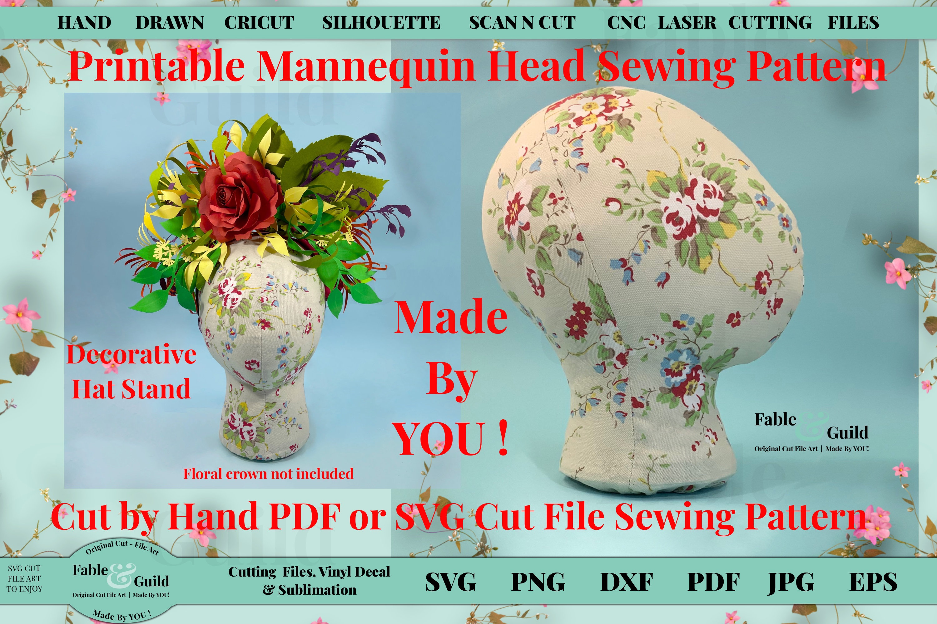 Mannequin female head basis for wig Royalty Free Vector