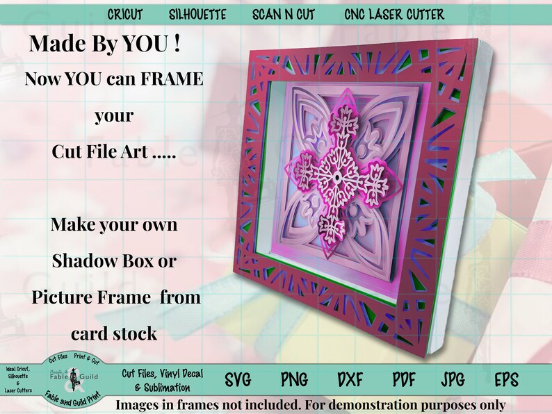 Cricut SVG Shadow Box Template Picture Frame Cut Files for | Etsy