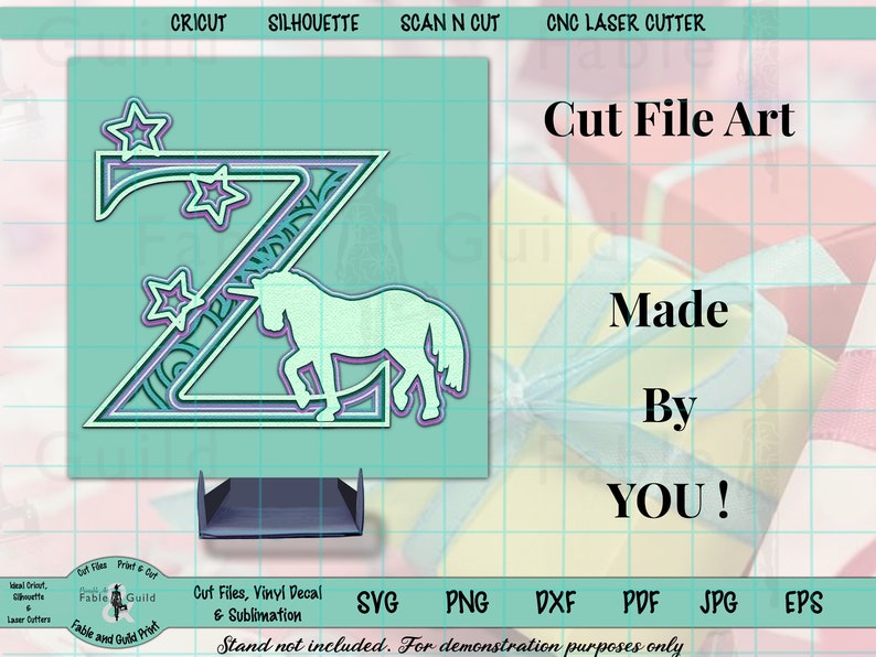 Download 3D Multi Layered Letter SVG Cricut Unicorn SVG Cut File | Etsy