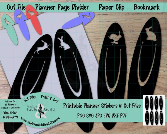 Download Svg Cricut Cut Files Planner Bookmark Svg Page Divider Book Etsy