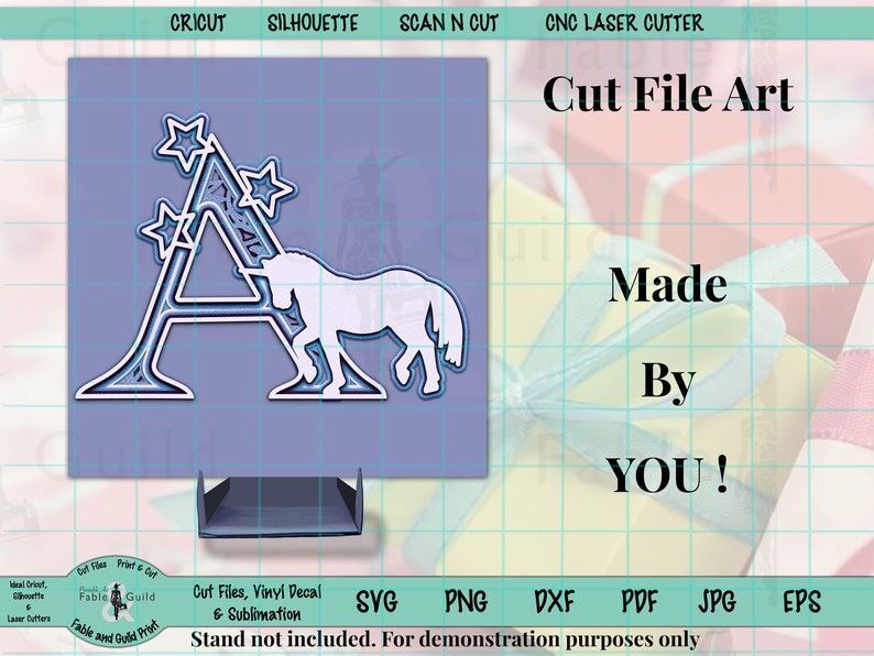 Download 3D Layered Unicorn Mandala SVG Letter Cricut Cut File ...