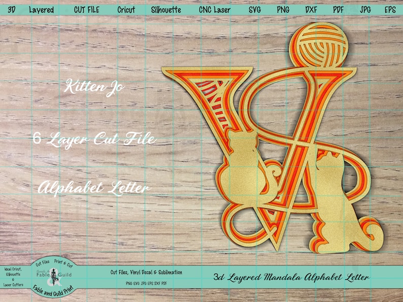 Download Cricut SVG Cut File 3D Multi Layer Mandala Cricut Letter ...