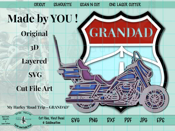Download Paper Party Kids Svg Multilayered Harley Motorbike Silhouette Motorcycle Dxf File Cnc Laser Davidson 3d Multilayer Layered Cut Files For Cricut Scan N Cut Craft Supplies Tools
