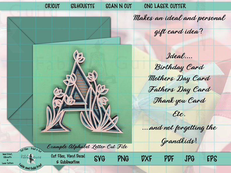 3D Letter SVG Cricut SVG Cut File Cricut Flower Lettering Etsy UK