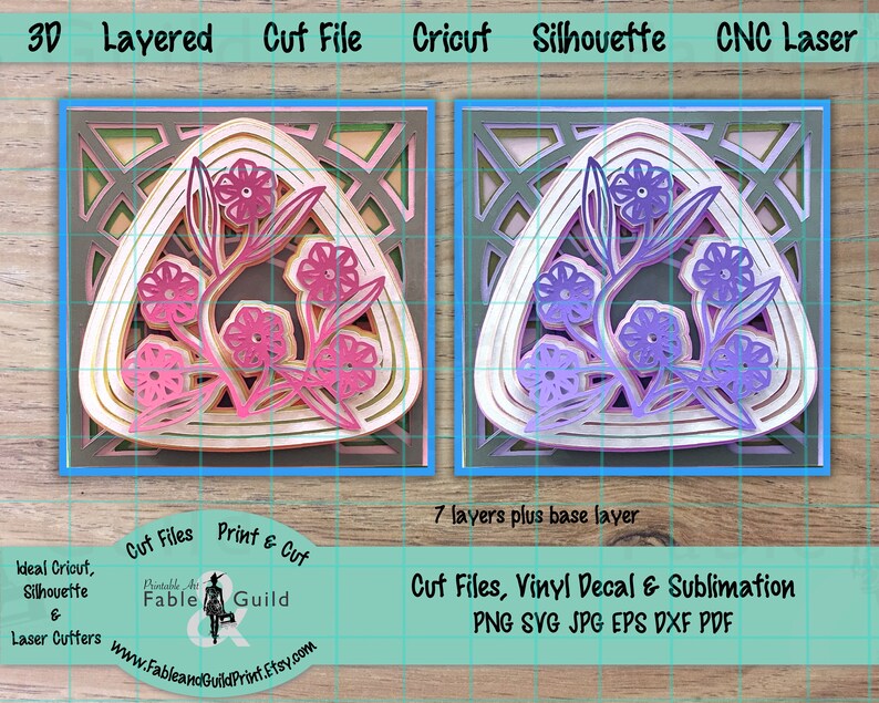 Download 3D Mandala SVG for Cricut Layered SVG Cut File Cricut | Etsy