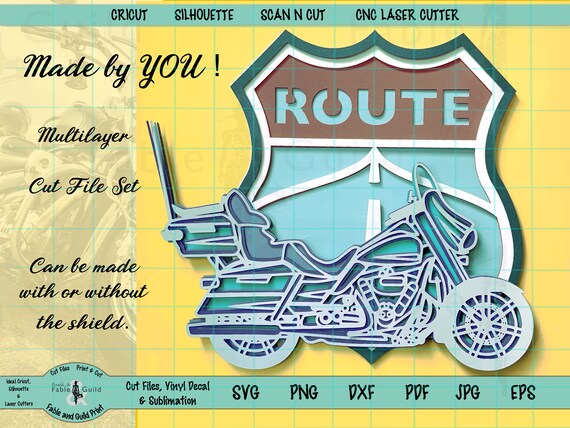 Download Svg Multi Layer Harley Motorbike 3d Layered Cut Files For Etsy