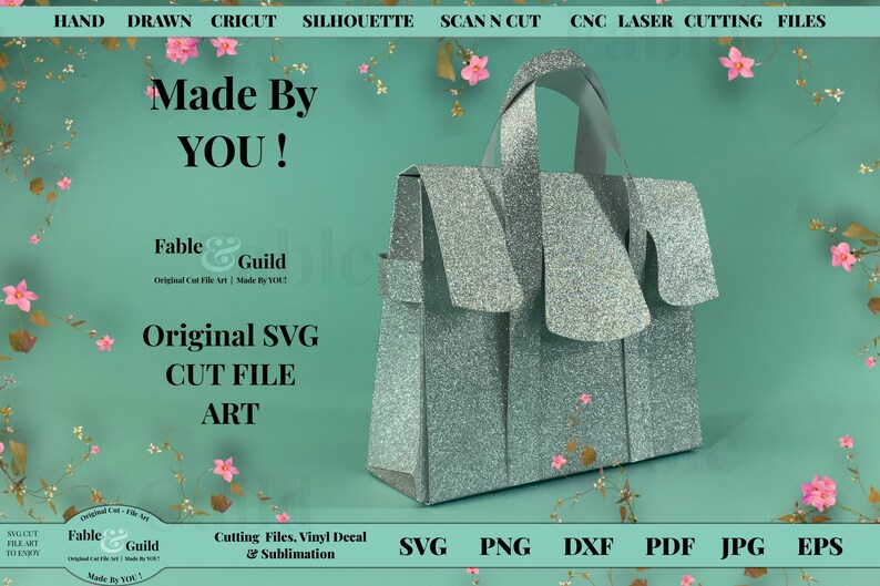 Purse Favor Box SVG Cut File Project for Cricut Cardstock Etsy