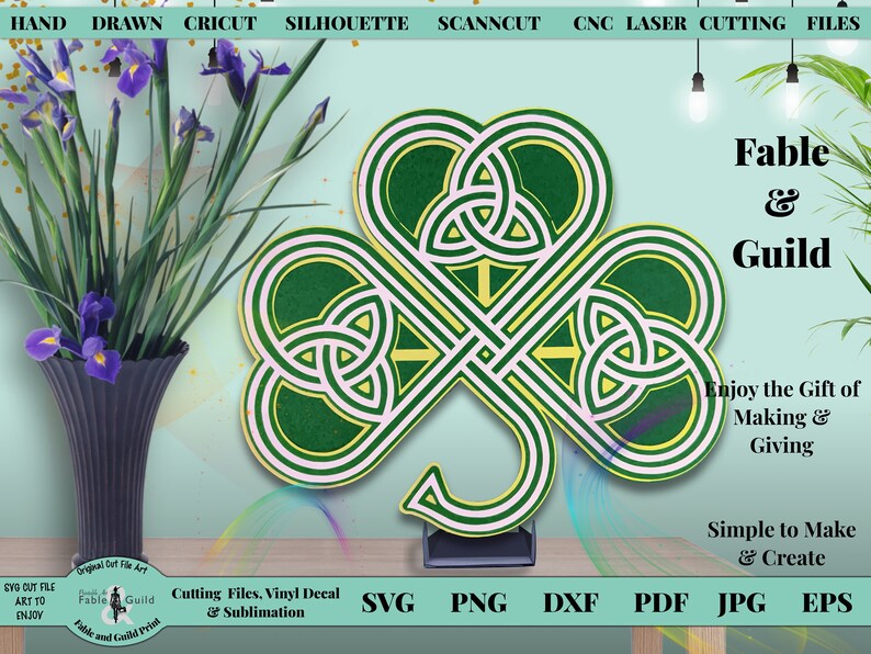 Download Celtic Shamrock SVG layered Irish Clover Celtic Trinity ...