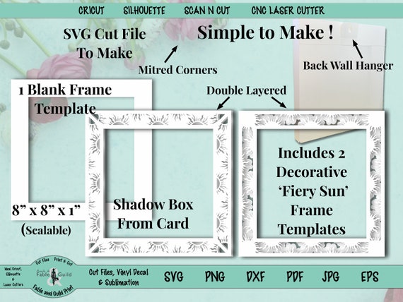 3d Multilayer Shadow Light Box Svg Template Cricut Paper Card Etsy