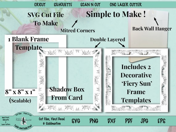 SVG SHADOW BOX FRAME TEMPLATE FOR 3D LAYERED (1629385)