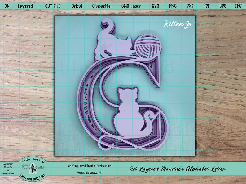 Download 3D Mandala SVG Cat Cricut Svg Cut File Cricut Multi layer ...