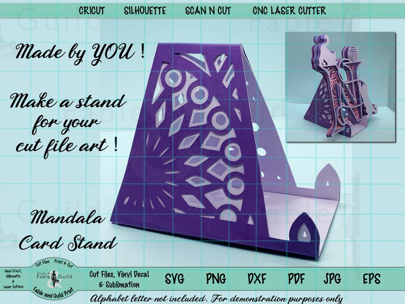 Download 3d Mandala Svg Cut File Cricut Gift Card Holder Art Stand Etsy