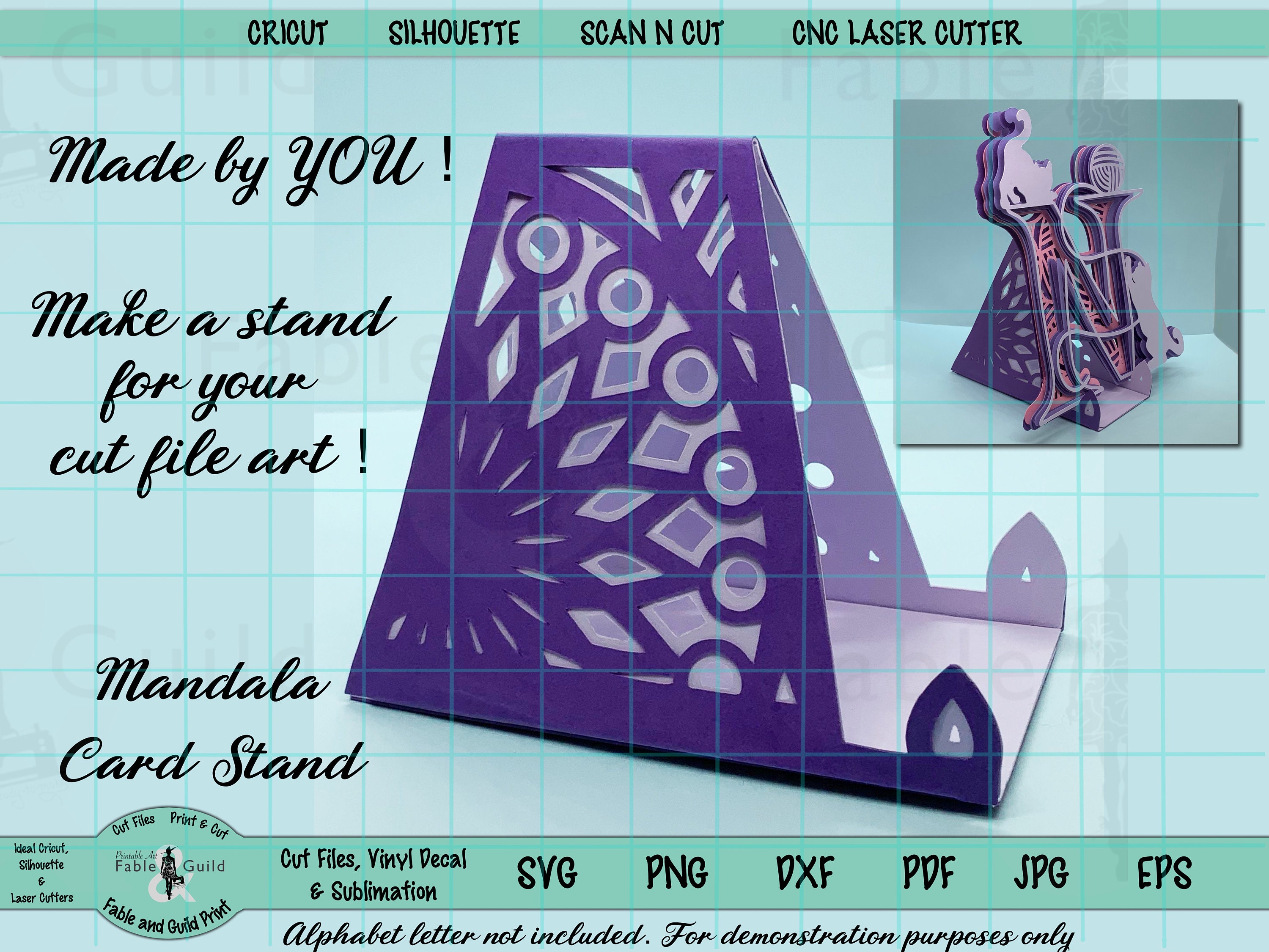 Download 3d Mandala Svg Cut File Cricut Gift Card Holder Art Stand Etsy