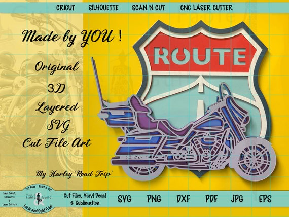 Download Svg Multi Layer Harley Motorbike 3d Layered Cut Files For Etsy