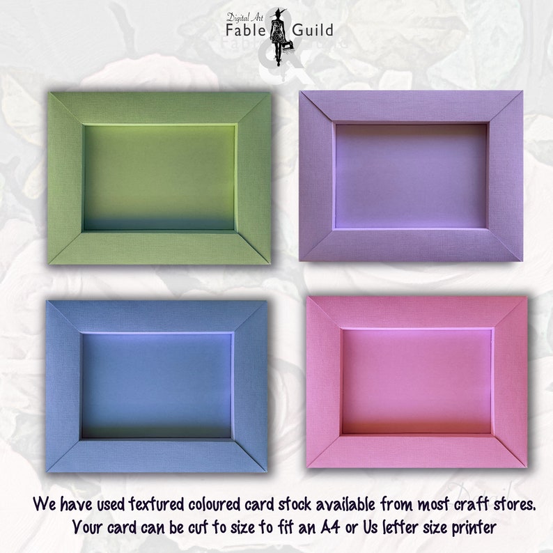 DIY Photo Frame Digital PDF Template Cut by Hand Picture Etsy