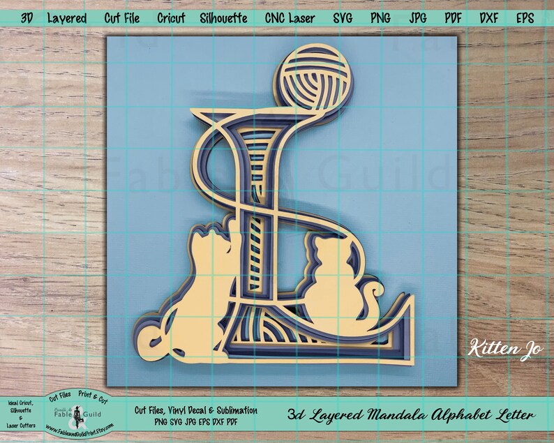 Download Cat Kitten SVG Cut File for Cricut Layered Animal SVG ...