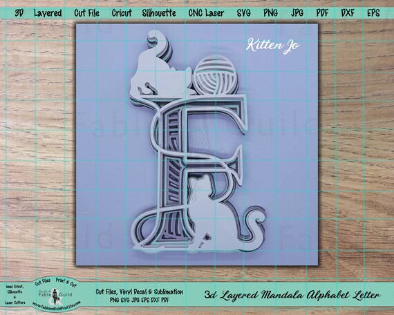 Download Cricut Svg Cutting File 3d Layered Mandala Letter Child Etsy SVG, PNG, EPS, DXF File