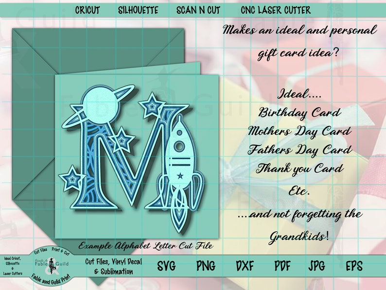 Download Cricut SVG Multi layer Cut File 3D Alphabet Letter Cricut ...