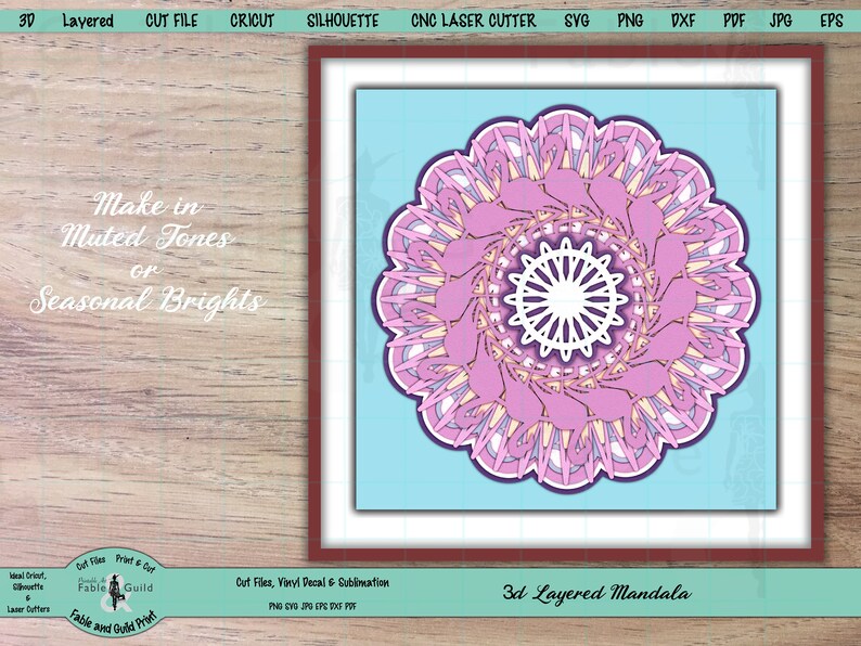 Free Free Cricut Mandala Wood 360 SVG PNG EPS DXF File