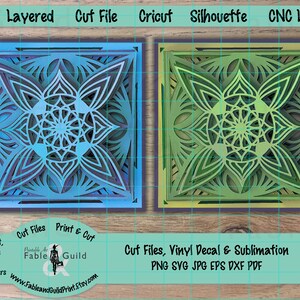 Download 3d Layered Mandala Cricut Svg Cut File Cricut Flamingo Etsy