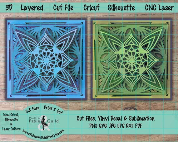Download 3d Mandala Svg For Cricut Layered Svg Cut File Cricut Etsy