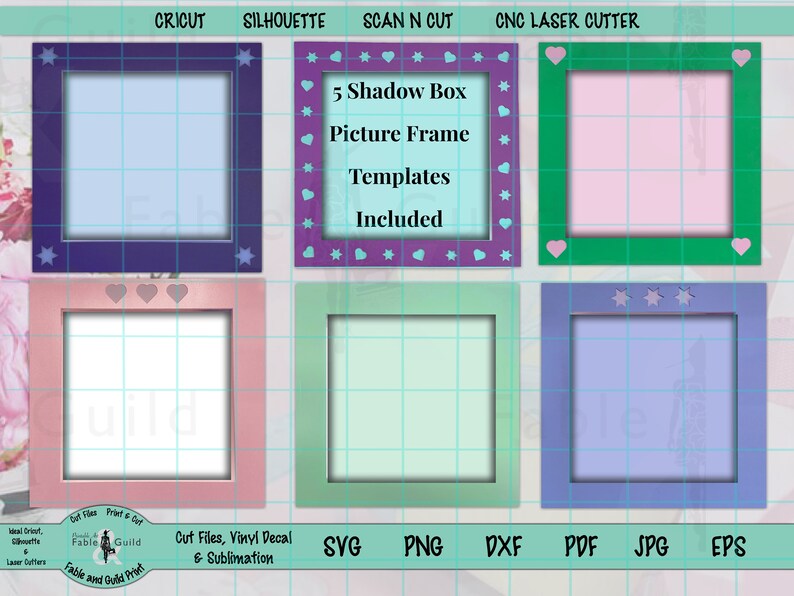 Download SVG Shadow Box Template Paper Cut 3D Light Box Frame Multi ...