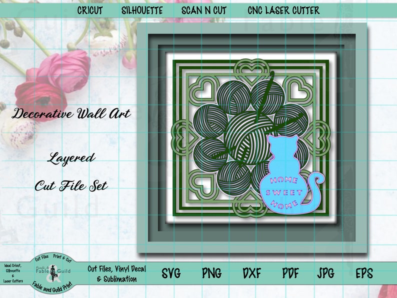 Download Mandala Crochet SVG Cut File Multi layer Home Sweet Home ...