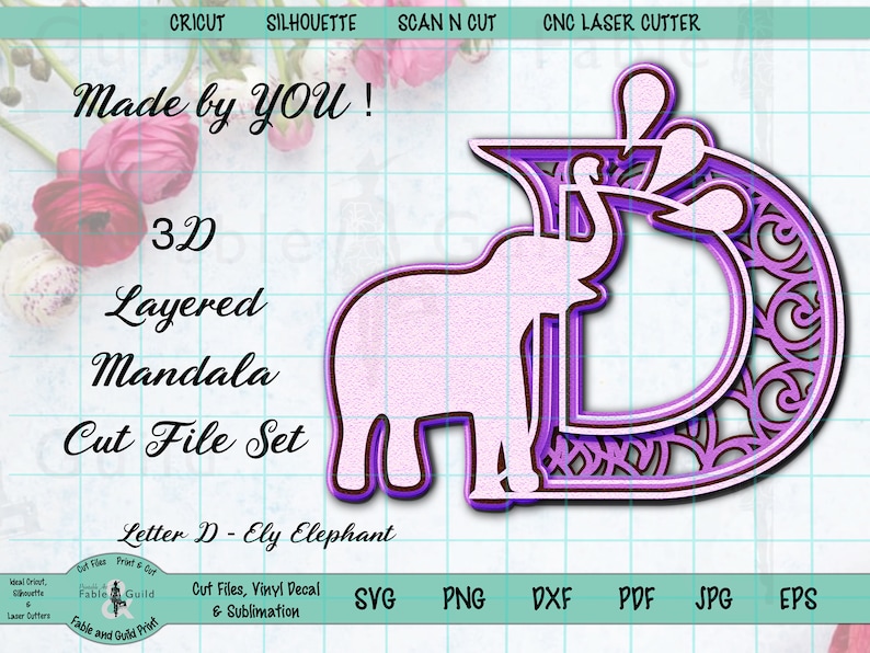Free Free 301 3D Mandala Letters Cricut SVG PNG EPS DXF File