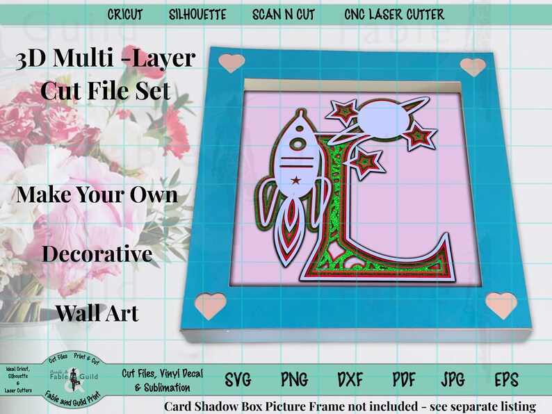 Download 3D Multi layer Spaceship SVG Cut File Cricut Alphabet ...